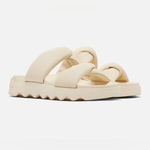 NWT Sorel vibe twist slide womens sandals size 7.5 honey white gum